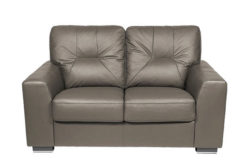 HOME Aston Regular Leather Sofa - Grey